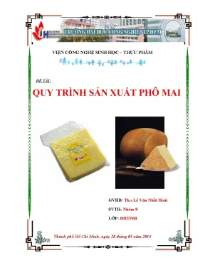 Tiểu luận quy trình công nghệ sản suất phô mai