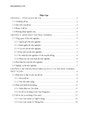 Tiểu luận hệ thống phần mềm quản lý và thi trắc nghiệm trực tuyến