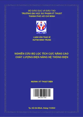 Nghiên cứu bộ lọc tích cực nâng cao chất lượng điện năng hệ thống điện