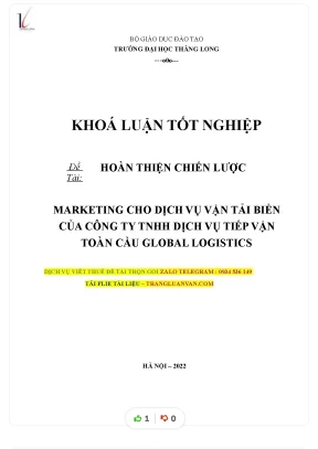 Marketing cho dịch vụ vận tải biển của công ty tnhh dịch vụ tiếp vận toàn cầu global logistics