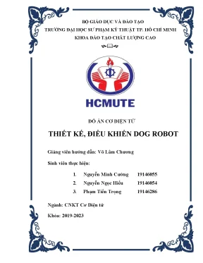 Đồ án cơ điện tử thiết kế điều khiển dog robot