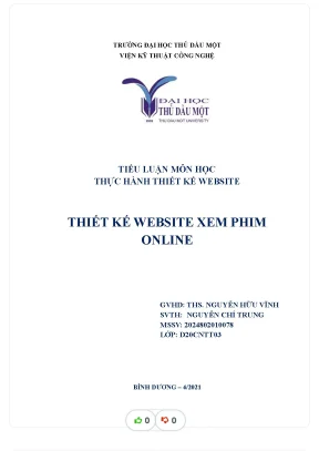 Tiểu luận tiểu luận môn học thực hành thiết kế website thiết kế website xem phim online