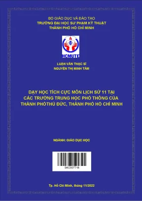 Dạy học tích cực môn lịch sử 11 tại các trường trung học phổ thông của thành phố thủ đức thành phố hồ chí minh