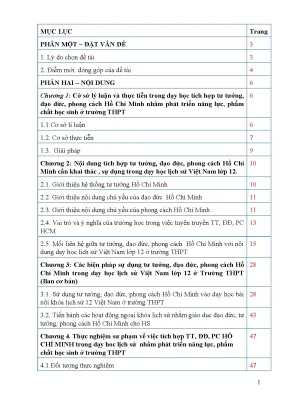 Skkn tích hợp nội dung học tập tư tưởng đạo đức phong cách hồ chí minh trong dạy học lịch sử việt nam lớp12 nhằm phát triển phẩm chất và năng lực cho học sinh