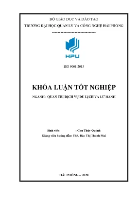 Tiểu luận tìm hiểu hoạt động quản trị nhân lực bộ phận lễ tân tại khách sạn lạc long hải phòng