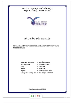 Đề tài xây d ng website bán hàng cho quán cafe ự rabbit house