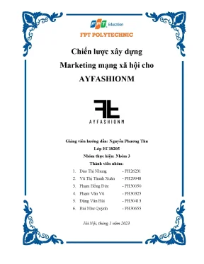Chiến lược xây dựng marketing mạng xã hội cho ayfashionm
