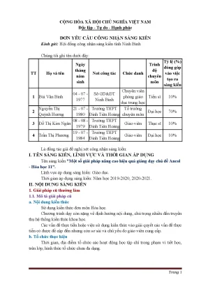 Skkn một số giải pháp nâng cao hiệu quả giảng dạy chủ đề ancol hóa học 11