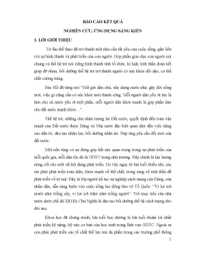 Skkn áp dụng một số trò chơi vận động nhằm nâng cao sức bền cho học sinh nữ khối 10 trung học phổ thông