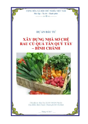 Tiểu luận dự án đầu tƣ xây dựng nhà sơ chế rau củ quả tân quý tây bình chánh
