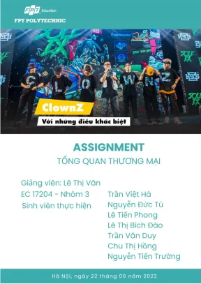 Giới thiệu chung về doanh nghiệp tên thương hiệu clownz streetwear