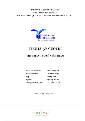 Tiểu luận thực hành cơ sở viễn thám