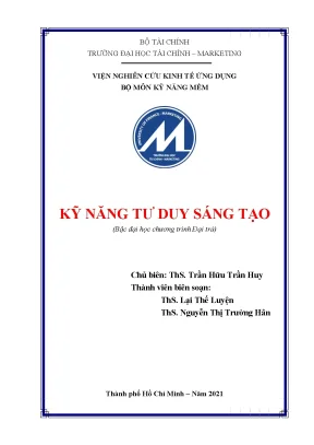 Tiểu luận kỹ năng tư duy sáng tạo tổng quan về tư duy sáng tạo