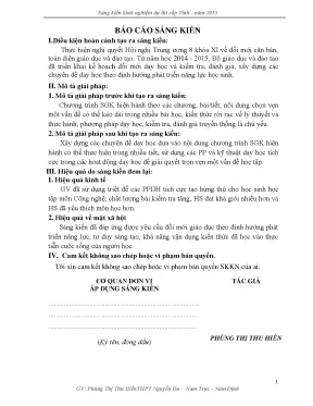 Skkn xây dựng chuyên đề dạy học và kiểm tra đánh giá môn công nghệ lớp 12 thpt theo định hướng phát triển năng lực học sinh