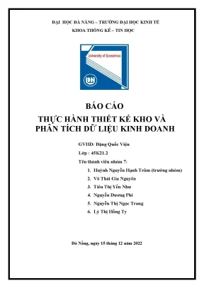 Báo cáo thực hành thiết kế kho và phân tích dữ liệu kinh doanh