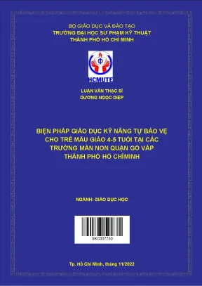 Biện pháp giáo dục kỹ năng tự bảo vệ cho trẻ mẫu giáo 4 5 tuổi tại các trường mần non quận gò vấp thành phố hồ chí minh thành phố hồ chí minh