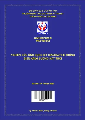 Nghiên cứu ứng dụng iot giám sát hệ thống điện năng lượng mặt trời