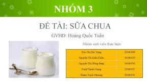 Đề tài sữa chua sữa chua là sản phẩm sữa được lên men lượng đường lactose trong sữa thành acid lactic dưới tác dụng của vi khuẩn lactic