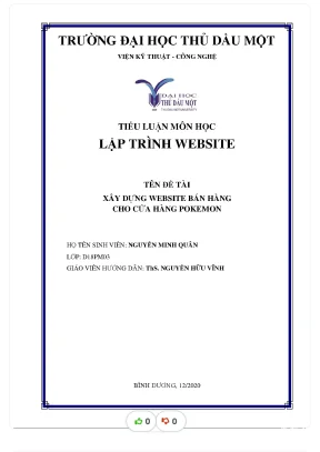 Tiểu luận đề tài xây d website hàng cho c a hàng pokemon