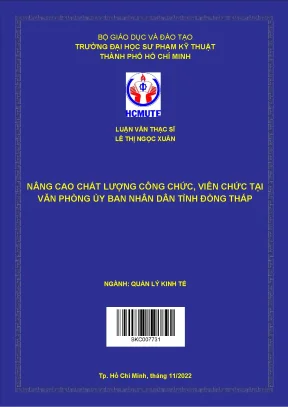 Nâng cao chất lượng công chức viên chức tại văn phòng ủy ban nhân dân tỉnh đồng tháp