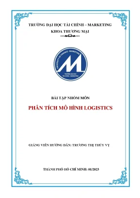 Bài tập nhóm môn phân tích mô hình logistics mô hình hóa và giải quyết bài toán quy hoạch tuyến tính bằng bảng tính