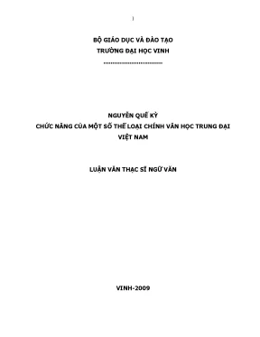 Chức năng của một số thể loại chính văn học trung đại việt nam