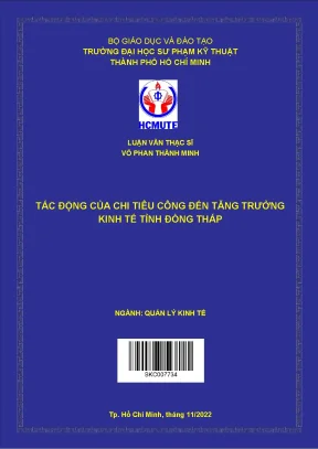 Tác động của chi tiêu công đến tăng trưởng kinh tế tỉnh đồng tháp