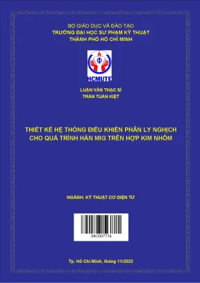 Thiết kế hệ thống điều khiển phân ly nghịch cho quá trình hàn mig trên hợp kim nhôm