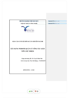 Tiểu luận xây d ng website qu n lý công tác giáo viên ch m ự ả ủ nhiệ