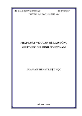 Pháp luật về quan hệ lao động giúp việc gia đình ở việt nam
