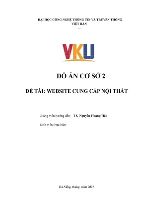Đồ án cơ sở 2 đề tài website cung cấp nội thất