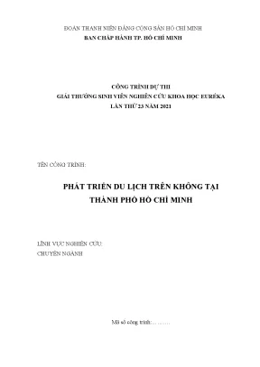 Công trình phát triển du lịch trên không tại thành phố hồ chí minh