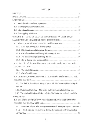 Chiến lược marketing mix nhằm phát triển thương hiệu học viện tài chính