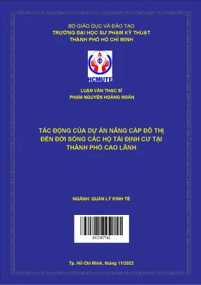 Tác động của dự án nâng cấp đô thị đến đời sống các hộ tái định cư tại thành phố cao lãnh