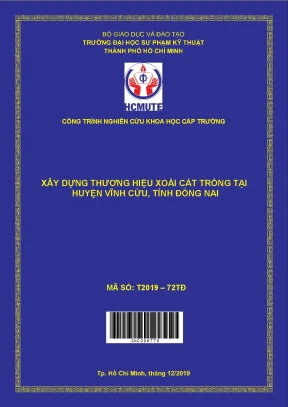 Hcmute xây dựng thương hiệu xoài cát trồng tại huyện vĩnh cửu tỉnh đồng nai
