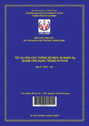 Hcmute tối ưu hóa các thông số mực in nano ag nhằm ứng dụng trong in phun