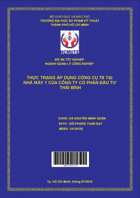 Đồ án hcmute thực trạng áp dụng công cụ 7s tại nhà máy 1 của công ty cổ phần đầu tư thái bình