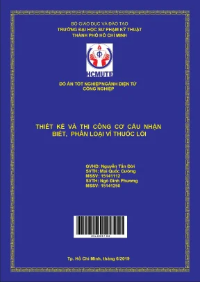Đồ án hcmute thiết kế và thi công cơ cấu nhận biết phân loại vỉ thuốc lỗi