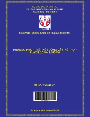 Hcmute phương pháp thiết kế tường vây kết hợp plaxis 2d và sap2000