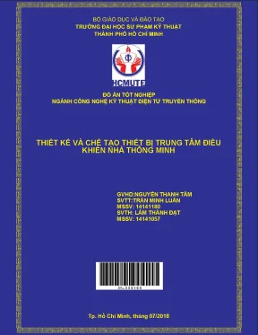 Đồ án hcmute thiết kế và chế tạo thiết bị trung tâm điều khiển nhà thông minh