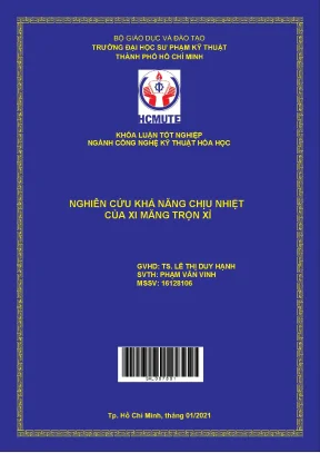 Đồ án hcmute nghiên cứu khả năng chịu nhiệt của xi măng trộn xỉ