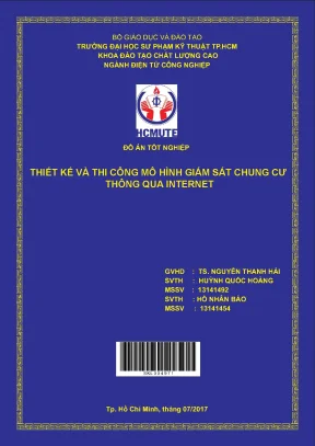 Đồ án hcmute thiết kế và thi công mô hình giám sát chung cư thông qua internet