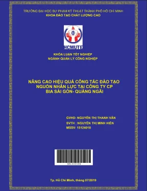Đồ án hcmute nâng cao hiệu quả công tác đào tạo nguồn nhân lực tại công ty cp bia sài gòn quảng ngãi