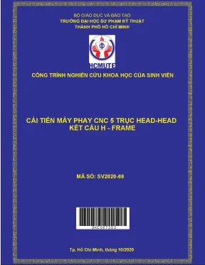 Hcmute cải tiến máy phay cnc 5 trục head head kết cấu h frame