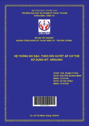 Đồ án hcmute hệ thống đo đạc theo dõi huyết áp cơ thể sử dụng kit arduino