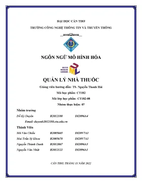 Ngôn ngữ mô hình hóa quản lý nhà thuốc