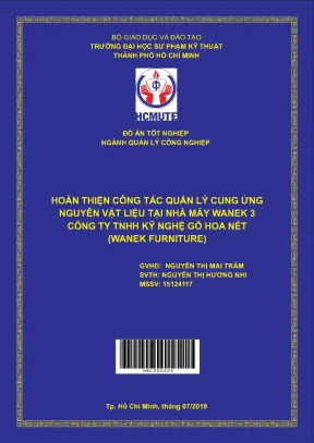 Đồ án hcmute hoàn thiện công tác quản lí cung ứng nguyên vật liệu tại nhà máy wanek 3 công ty tnhh kỹ nghệ gỗ hoa nét