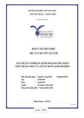 Đồ án chuyên ngành xây dựng website kinh doanh phụ kiện thể thao cho cửa hàng ronaldo sports