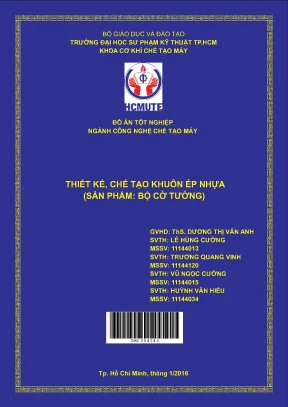 Đồ án hcmute thiết kế chế tạo khuôn ép nhựa sản phẩm bộ cờ tướng