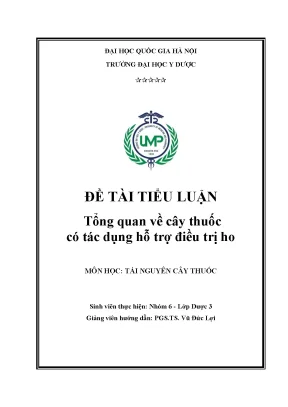 Tổng quan về cây thuốc có tác dụng hỗ trợ điều trị ho